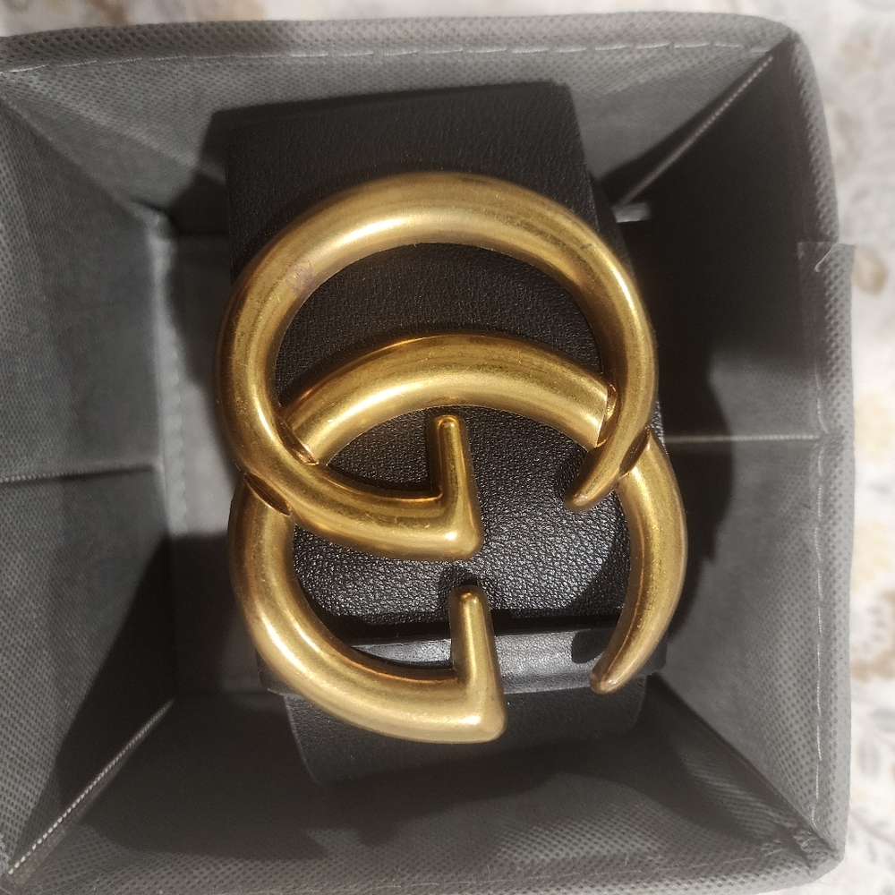 Gold Buckle Black Belt
